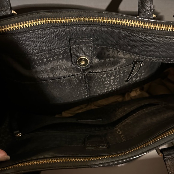 Kate Spade New York Black Leather Satchel Bag with Detachable Long Strap - Picture 7 of 16